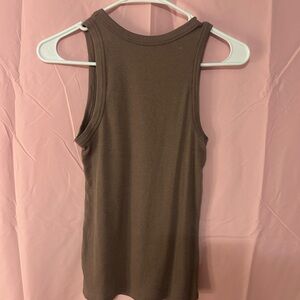 A New Day Tan Fitted Tank Top